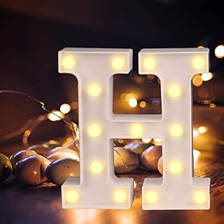 Light Up Letters,LED Alphabet Letter Lights,Warm White Night Light Letters Illuminated Letters Standing for Home Party Bar Wedding Festival Decorations Xmas Gifts ()