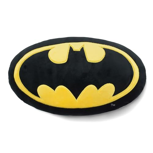 Image of Northwest Batman Classic Logo Cloud Pillow 12 inch - Superhero Plush Stuffed Toy, Kids & Adults Room Decor, Gift for Batman Fans