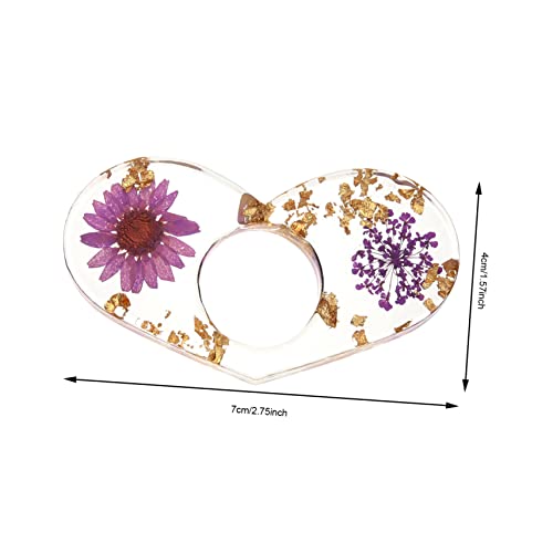 Marque-pages en résine et fleurs séchées de qualité supérieure EXCEART