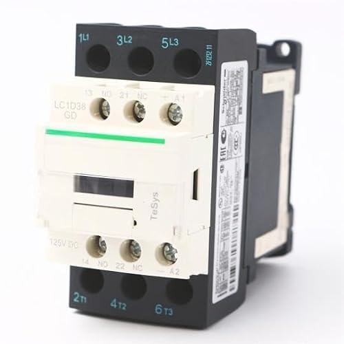 JFQOWCMP LC1D38GD DC Contactor 3P 3NO LC1-D38GD 38A 125V DC Coil