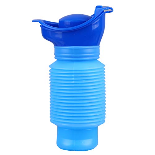 TOYANDONA Urinario de Emergencia Portátil Mini Acampar Al Aire Libre Viaje Titular de Orina Inodoro Móvil Personal Orinal Botella para Niños Adultos (Azul)