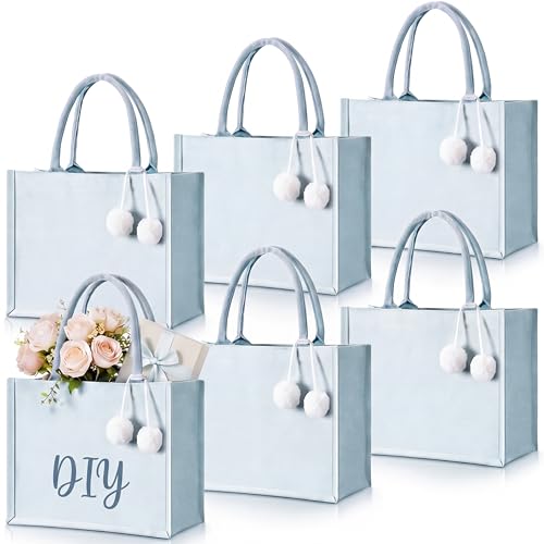 Paquete de 6 Bolsas Tote Personalizadas para Dama de Honor miniatura 1