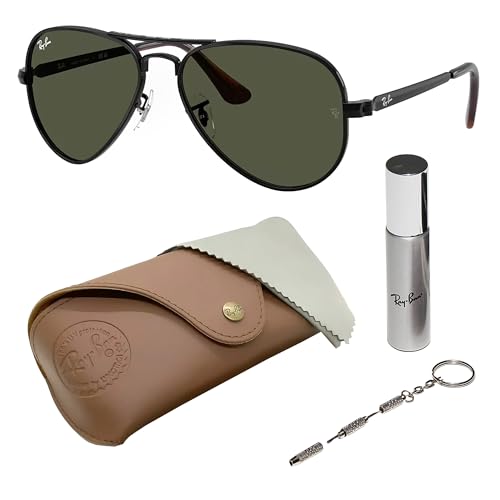 Image of Ray-Ban RB3925 AVIATOR MAX Pilot Shaped Sunglasses for Men & Women with Official RAYBAN Eyewear Kit - Classic Timeless Design