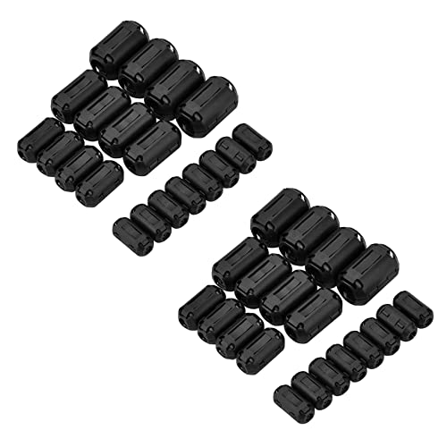 Núcleo de ferrita para eliminar ruido RFI en cables de sonido e imagen pack surtido negro