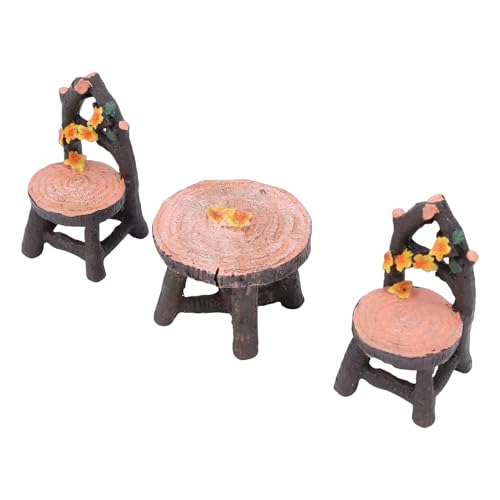TIKATARER Mesa en Miniatura y 2 Sillas, Juego de Muebles de