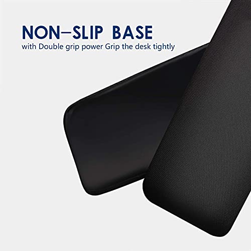 Silicone Keyboard Wrist Rest Pad- Non-Slip Durable & Comfortable For Easy Typing & Pain Relief, Gel Wrist Rest For Keyboard, Strong Grip Designed For Office & Home Use Black 15.7X2.5 In #TOP3
