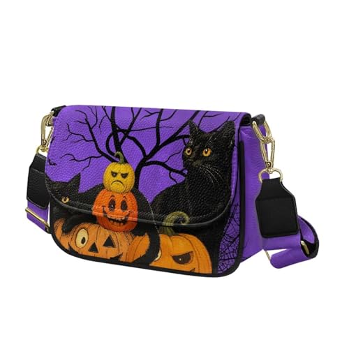 Women's Square Flap Crossbody Bag Leather Small Shoulder Purse with Vintage Quilted Design, Magnetic Closure2