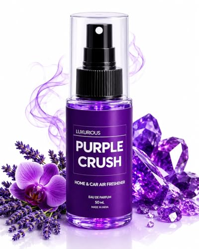Image of Luxury Purple Crush Car Perfume Spray - Long Lasting Car Fragrance (50ml) | Long Lasting Car Fragrance for Premium Vehicles | Best Car Perfume for Luxury Cars | Odor Neutralization Luxury Perfumes