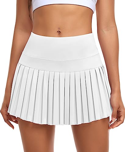 Image of JoyGirl Womens Pleated Tennis Skirt High Waist Golf Skort | Built-in Shorts with Pockets, Mini Athletic Skirt, Breathable, for Tennis Golf Pickleball Workout