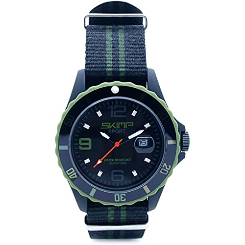 Montre Skimp La Courageuse kaki sans métal hypoallergénique pour peaux sensibles