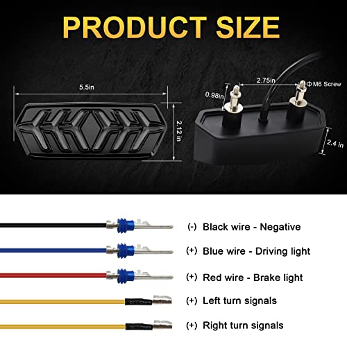 Chcshh Led Motorcycle Tail Light Integrated Brake Rear Light With Turn Signals Compatible With Honda Grom Msx125/Sf Cb650F Cbr650F Ctx700N(Smoke Lens) #TOP5