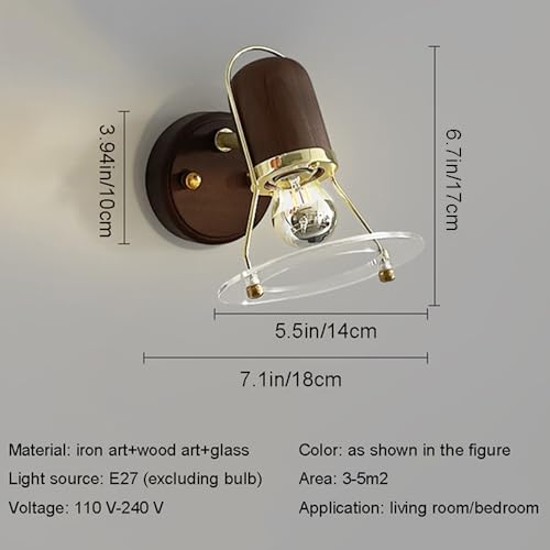 Lámpara de pared LED medieval francesa rústica para baño y dormitorio 6