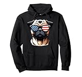 Photo Gallery pug patriotic american flag usa occhiali da sole cane felpa con cappuccio Photo Gallery pug patriotic american flag usa occhiali da sole cane felpa con cappuccio