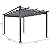 HAPPATIO 10' X 13' Outdoor Retractable Pergola Canopy for Deck, Backyard, Patio, Aluminum Pergola with Sun Canopy, Includes Ground Studs and Expansion Screws (Grey)
