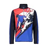 CMP Ski-Fleece mit Aufdruck, Kinder, Black Blue, 110, Black Blue