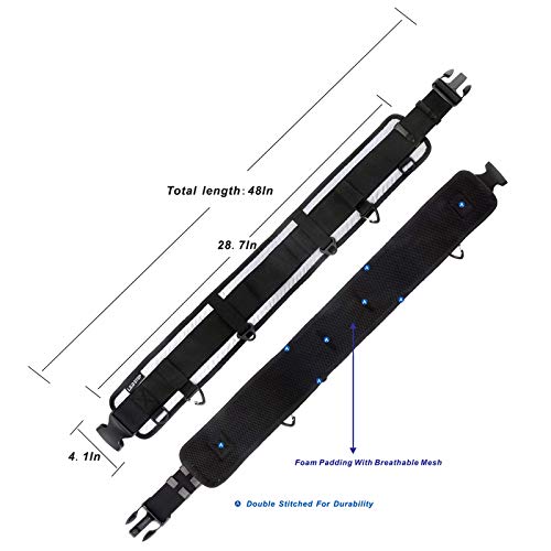 L.e.d Step Fishing Belt Built In Net Slot 4.1Inch Wide Adjustable Fishing Wader Belt For Men Fishing,Kayaking,Casting.west Bank Wading Belt #TOP2