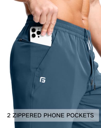 Image of GGJ Men's Lightweight Athletic Shorts with 2 Zipper Pockets 7 inch /9 inch /5 inch Gym Workout Running Quick Dry Tennis Shorts for Men