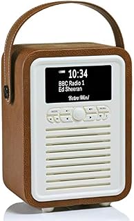 VQ Retro Mini DAB Radio with Bluetooth, Radio Alarm Clock with FM supportability. Mains and Battery Powered Portable DAB/DAB+ Digital Radio