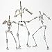 HNK DIY Professional Studio Stop-Motion Armature Kit Stainless Steel Cinematic Animation Puppet with Tie-Down System, Not-Ready Articulated Humanoid Skeleton for Stop-Motion Project (28 cm)