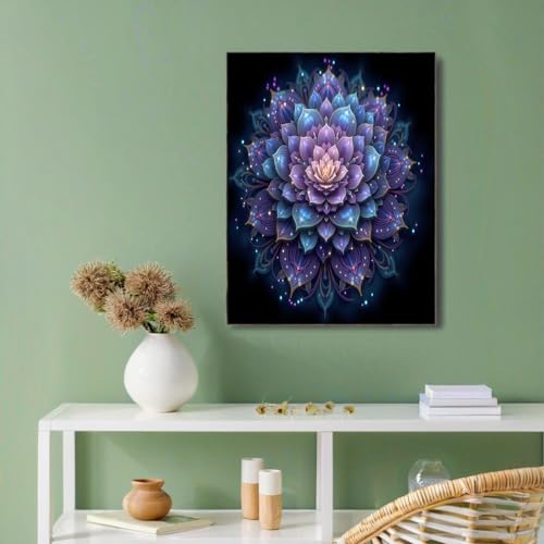 Cuadros de arte de mandala púrpura para dar vida y color al salón y comedor