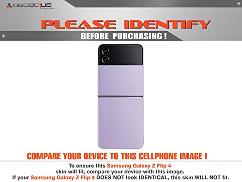 Decalrus - Protective Decal Skin Sticker for The Samsung Galaxy Z Flip 4 Cellphone Cover wrap SAgalaxyFlip4-38