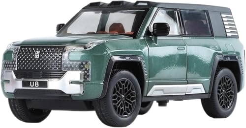 Image of WORSHIPER 1:32 Scale BYD U8 Diecast SUV Car Model � Pull Back Alloy Toy Car with Lights & Sound, Openable Doors � Metal Simulation Car for Kids & Collectors [Multicolour]