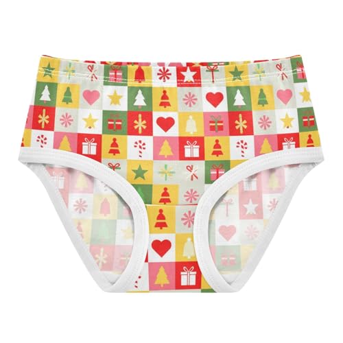 Joisal Cartoon Toddlers Underwear Floral 2t Cotton Panties Little Girl Geometric Christmas Squares Undies Kids Briefs