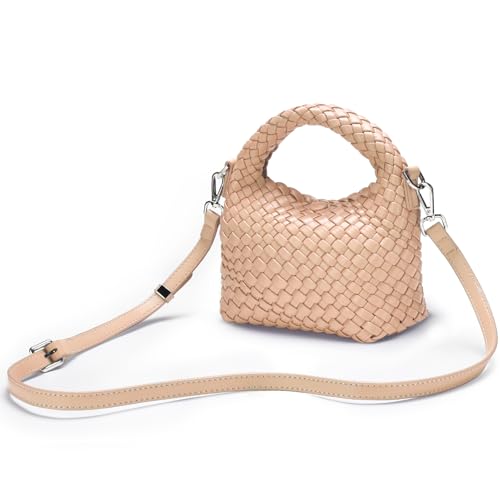 Bolso cruzado mini tejido de cuero vegano miniatura 3