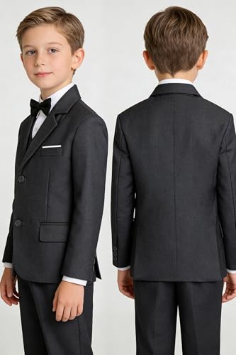 Image of Boys Suit for Kids Formal Slim Fit Tuxedo Suits Ring Bearer Outfit