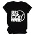 ATETYRP Eat Sleep Baseball Repeat Shirt Baseball Mama T-shirt Women Casual Short Sleeve Summer Tops Funny Baseball Lover Gift Black