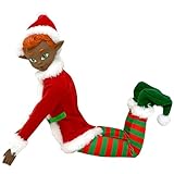 The Original Elf Christmas Dolls, 12' Christmas Elf Doll, Toy Elf for Kids or Décor, Mini Toy Elf Dolls for Christmas, Christmas Elf Decorations, Poseable Little Elf Shelf Sitters with Dangling Legs