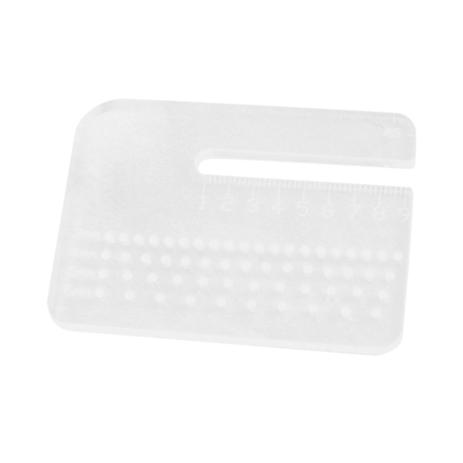 YIXANNX Multi-Purpose Acrylic Ruler Stencil Template Positioning Ruler Designed to Assist in Complex Leather Crafting Processes 4mm Puller Acrylic Rounded
