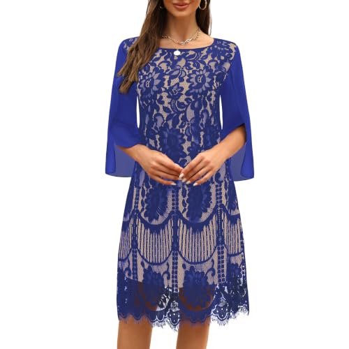 Image of COOAN Wedding Guest Cocktail & Formal Dresses for Women - Lace Sequin Dress