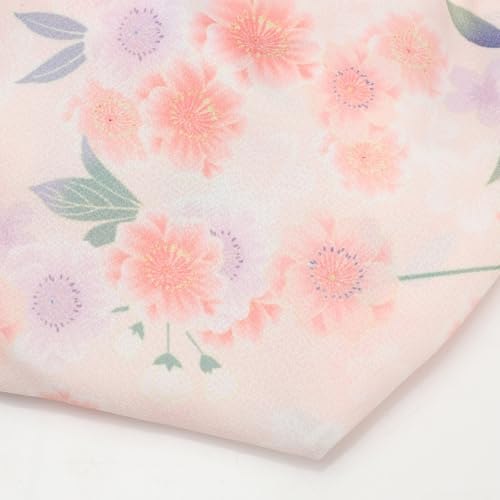 Japanese Style Bucket Drawstring Bag Japan Kimono Purse Floral Print Portable Phone Pouch Handbag3