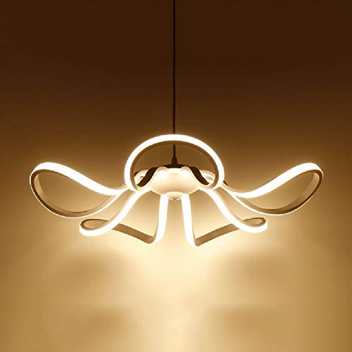 Lumière pendante créative anneau en S, lustre design métal et acrylique 75W