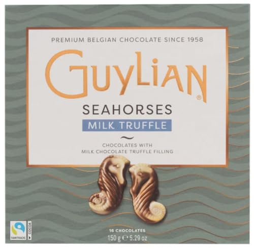 Guylian Seahorses Milk Truffle Chocolates Belgian Milk Chocolate Seahorse-shaped Pralines with Truffle Filling 150 g