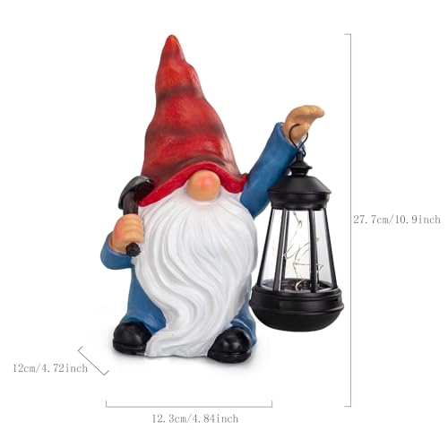 Garden-Gnome-Statue-Solar-Light-Outdoor-Decorations-Figurine-with-Lantern-Led-Shovel-Sculpture-Lawn-Patio-Yard-Porch-Outside-Christmas-Housewarming-Gifts-for-Women-Mom-Grandma Garden Gnome Statue Solar Light Outdoor Decorations Figurine with Lantern Led Shovel Sculpture Lawn Patio Yard Porch Outside Christmas Housewarming Gifts for Women Mom Grandma