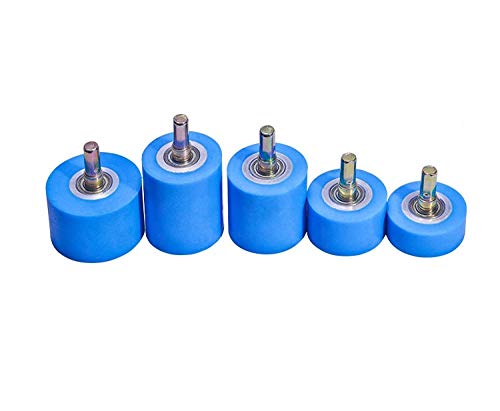 Power tranmistion 1pcs 50mm Dia 12mm Axis Wrapper Silicone Wheel Woodworking Machinery Coating Machine Parts Wheels Feed Roller with Bearing - (Width: 50mmx50mm)