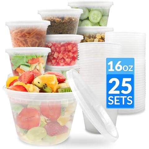 Reli. Deli Containers with Lids - 25 Sets Cover