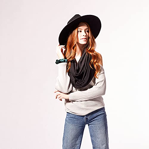 Hadley Wren Women's Classic Solid Soft Lightweight Everyday Infinity Scarf2