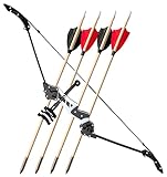 Mini Archery Bow Set Mini Recurve Bow Mini Double Aiming Bow Mini Hunting Bow Mini Compound Bow Catapult RH/LH for Hunting Shooting Practice Archery Entertainment Fun (Mini Double Aiming Bow)