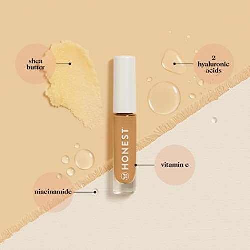 Honest Beauty Fresh Flex Concealer With Niacinamide + Vitamin E + Hyaluronic Acid | Vegan + Cruelty Free | Toffee, 0.17 Fl Oz #TOP6