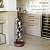 Alpine Corporation IPS210 Outdoor Floor Rustic Eclectic Bottle Shaped Water Fountain with Tiered Wine Glasses, 44", Brown