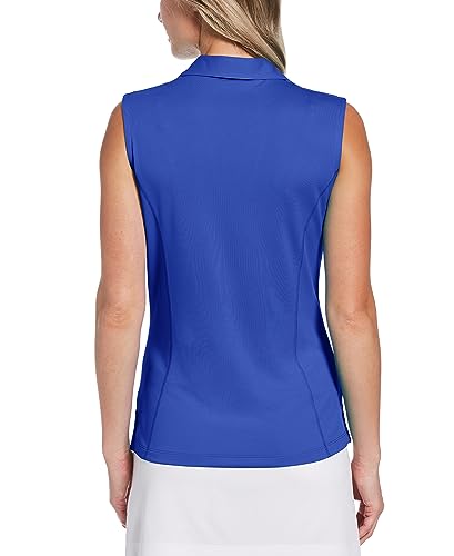 Image of PGA Tour Women's Petite Airflux Sleeveless Polos