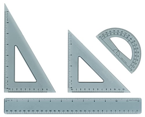 Westcott Measuring Tool Set with Ruler, Triangles and Protractor
