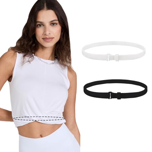 AXLORP Crop Adjustable Band, Crop Tool for Shirt, Crop Band for Tucking Shirts, Elastic Belts for Women Tops