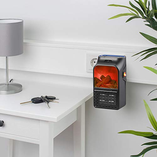Heizlüfter 500 Watt von Sichler Haushaltsgeräte mit Kaminfeuer-Effekt