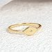 CZ Eye Promise Band Ring for Women Gold-Tone Dainty Cute Crystal Evil Statement Stackable Finger Rings Comfort Fit Fashion Birthday Wedding Holiday Jewelry Gift (6)