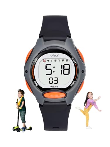 Image of SPIKY Digital Sports Watch for Kids | Multifunctional with Luminous LED Display & Alarm | Water-Resistant & Silicone Strap | Best Birthday Gift Wrist Watches for Boys & Girls | Age 2-14 yrs