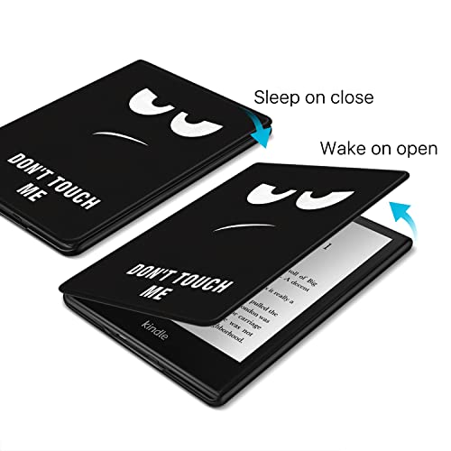 Tnp Products AKP5_LEC_EYE Tnp Case For 6.8 Inch Kindle Paperwhite 11Th Generation 2021 / Kindle Paperwhite Signature Edition, Pu Leather Cover, Protective Sleeve Folio Case For Kindle E-Reader With Auto Sleep/Wake, Don'T Touch thumb #3